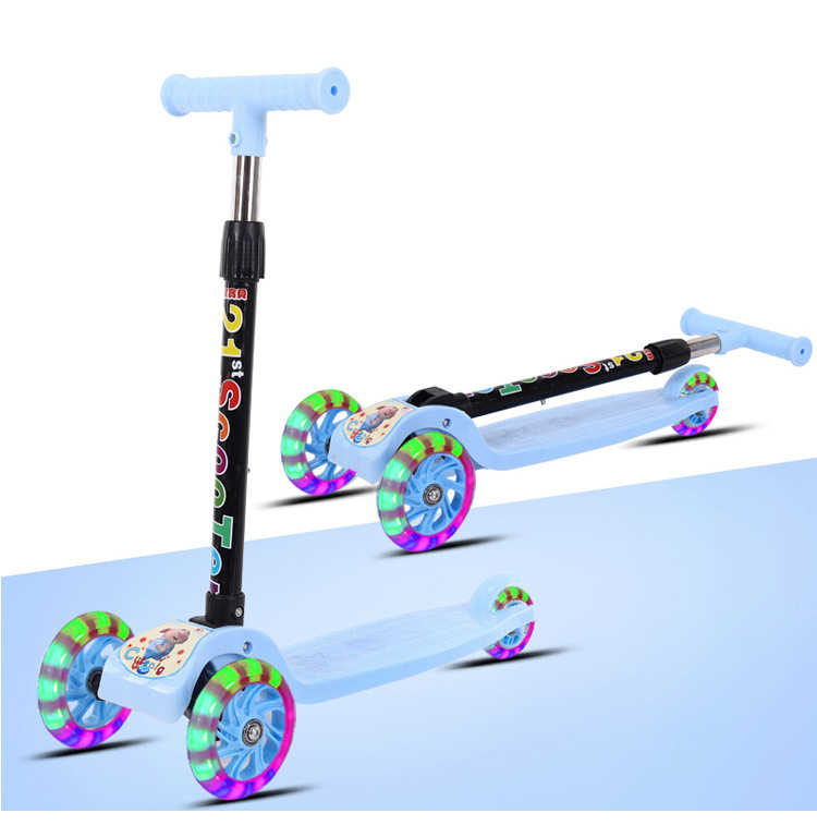 Trottinette pliable 3 en 1 pour enfants, jouet multifonction à trois roues